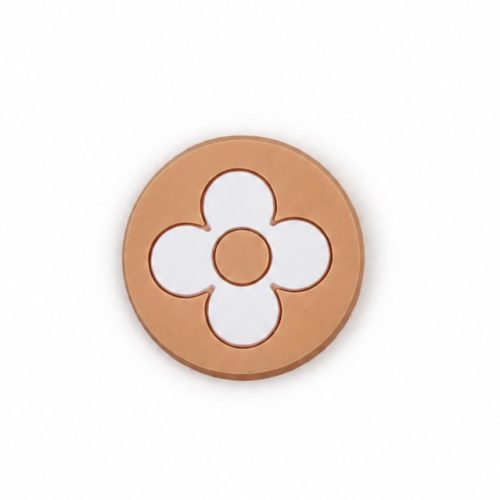 LV Circle Cream Flower Shoe Charm