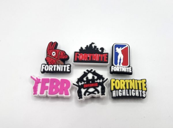 A Set Of 6 Fortnite Croc Charms
