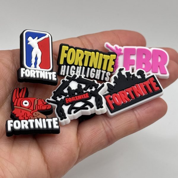 A Set Of 6 Fortnite Croc Charms