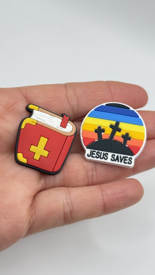 A Set Of 18 Jesus Croc Charms