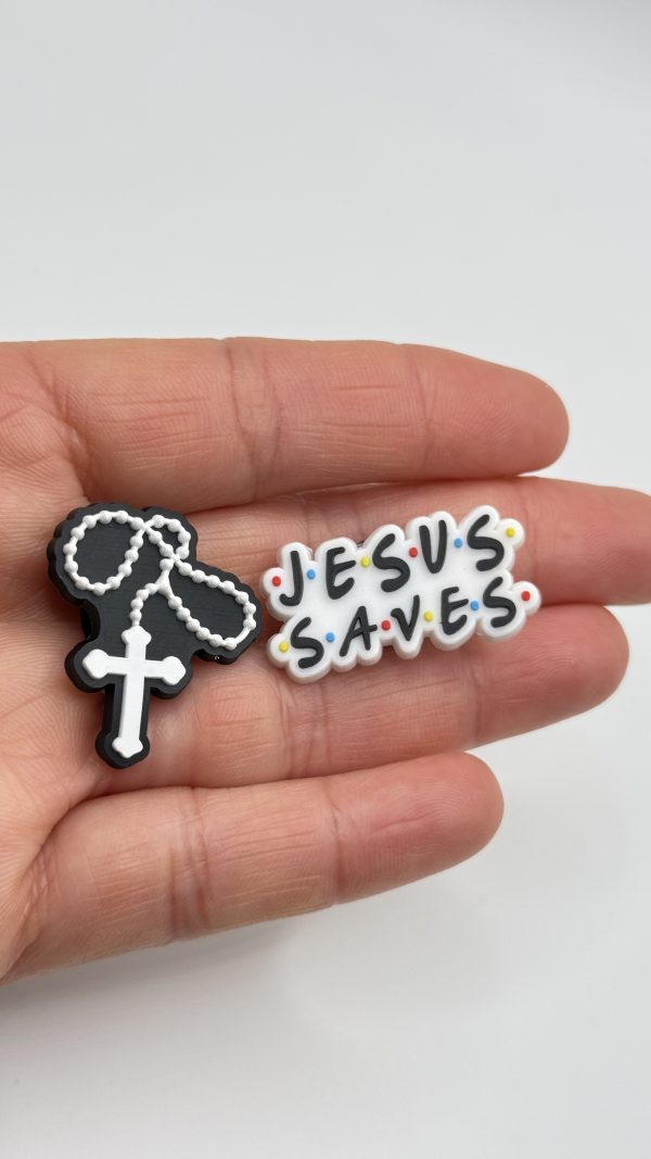 A Set Of 18 Jesus Croc Charms