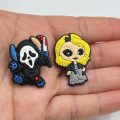 A Set Of 14 Halloween Horror Croc Charms