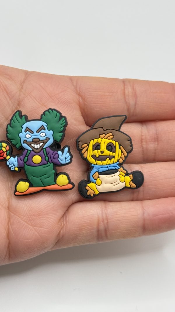 A Set Of 14 Halloween Horror Croc Charms
