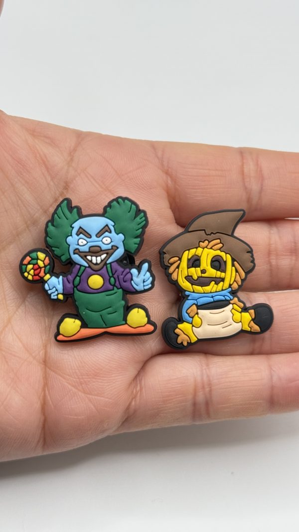 A Set Of 14 Halloween Horror Croc Charms