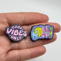 A Set Of 25 Love Heart Croc Charms