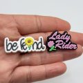 A Set Of 25 Love Heart Croc Charms