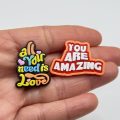 A Set Of 25 Love Heart Croc Charms