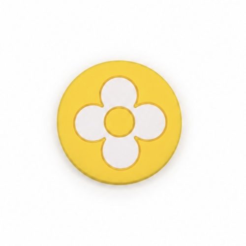 LV Circle Yellow Flower Shoe Charm