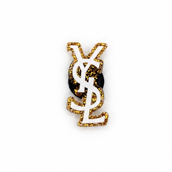 YSL White & Sparkle Shoe Charm