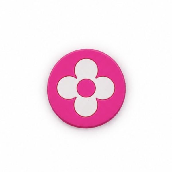 LV Circle Pink Flower Shoe Charm